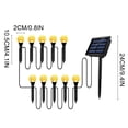 thumbnail image 3 of RKSTN Outdoor Lights 1 Drag 10 LED Solar Lamp Solar Garden Lights Warm Lamp RGB Color Changing Lamp For Lawn/Yard/Walkway/Patio Decor Outdoor Garden Lights, 3 of 5