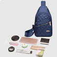 thumbnail image 4 of B-57 Blue Shoulder Bag For Women Chest Portable Design #MJVHi, 4 of 9