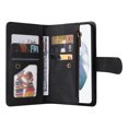 thumbnail image 5 of Case for Samsung Galaxy S21 5G Cover Zipper Pocket Wallet Case Magnetic Protective - Black, 5 of 5