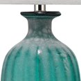 thumbnail image 3 of Benzara BM241128 Table Lamp with Frosted Glass Body & Fabric Shade, Green, 3 of 5