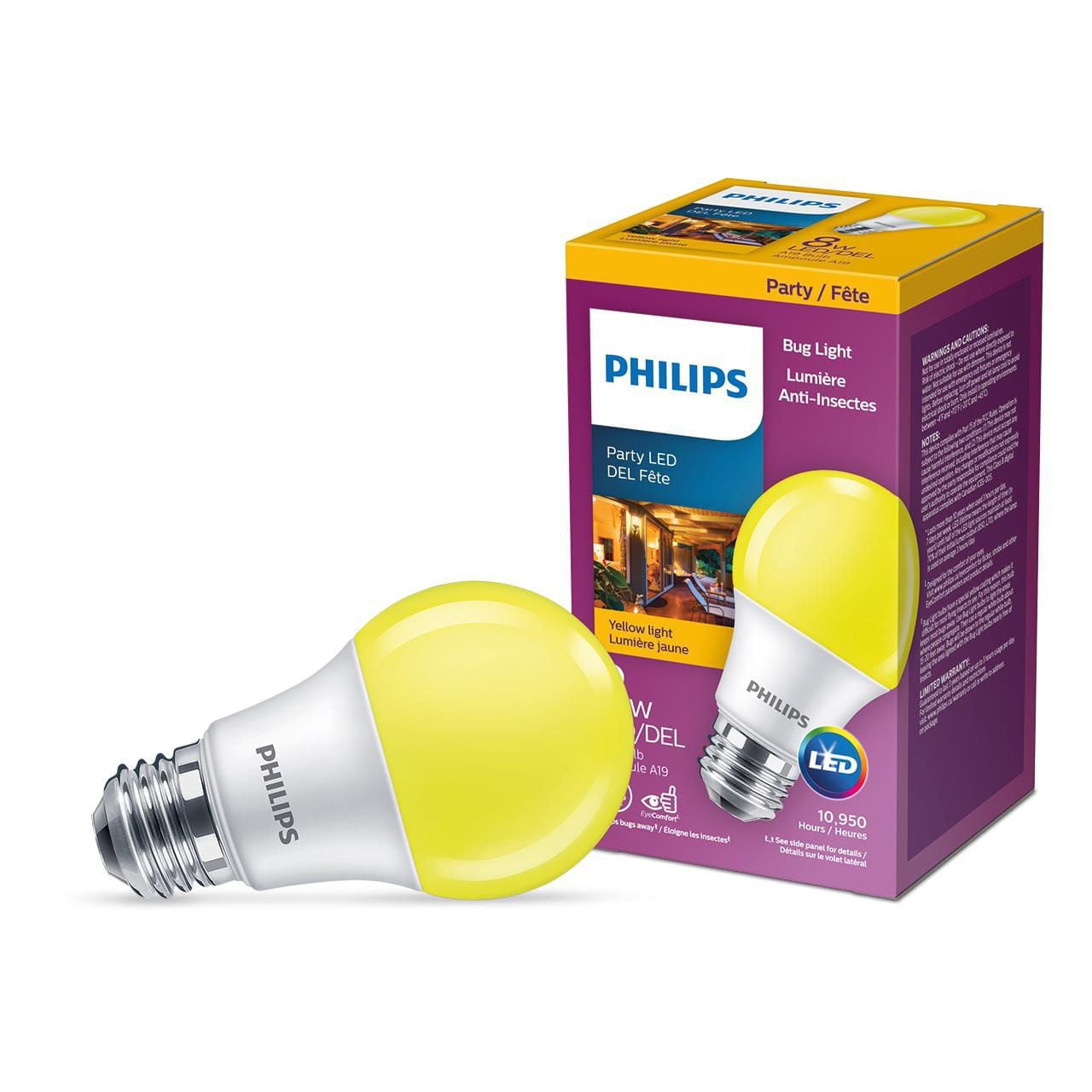 PHILIPS LED 60W A19 Yellow bulb