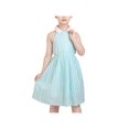 thumbnail image 1 of Robe Fille Dos Nu Bleu Blanc à Rayures Été Coton Sans Manches 10 Ans, 1 of 6