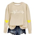 thumbnail image 4 of Timegard Chandail à Col Rond pour Femmes, Épaules Tombantes, Chandail à Enfiler Imprimé, Automne Hiver, Décontracté, Ample, Confortable, Hauts, 4 of 4
