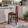 thumbnail image 2 of Linon FBA_ Monaco Stool, 24-Inch, Dark Red, 17.75"w x 19.5"d x 38"h, Espresso, 2 of 10