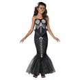 thumbnail image 1 of Girl's Skeleton Mermaid Costume, 1 of 2