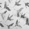thumbnail image 1 of oneOone Velvet Light Gray Fabric Asian Japanese Bird Fabric For Sewing Printed Craft Fabric By The Yard 58 Inch Wide, 1 of 4