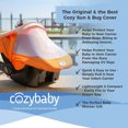 thumbnail image 4 of CozyBaby Lightweight Mesh Sun and Bug Infant Carrier Cover, Orange Mango, 4 of 7
