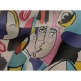 thumbnail image 5 of oneOone Viscose Jersey Dusty Gray Fabric Abstract Comic Face Sewing Craft Projects Fabric Prints By Yard 60 Inch Wide, 5 of 5