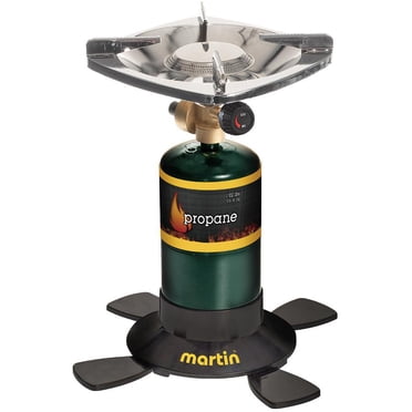 MARTIN Propane Camping Stove - Bottletop Single Burner Adjustable Stove; Compact and Portable 10,000 BTU Gas Burner; Ideal for Camping, Fishing, Backpacking, Hiking, Hunting, Survival and Emergencies
