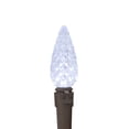 thumbnail image 4 of Northlight LED Faceted C6 Christmas Lights - Pure White - 23' Brown Wire - 70ct, 4 of 6