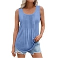 thumbnail image 1 of AherBiu Débardeurs Grande Taille pour Femmes Sans Manches Ample Confortable Camisole Été Décontractée Froncée, 1 of 6