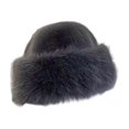 thumbnail image 2 of Esquirla Cossack Hat Russian Hat Beanie Winter Faux Hat for Snow Snowboard Riding Dark Gray, 2 of 8