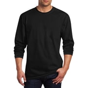 Jalioing T Chemises Mode Perdu Couleur Solide Longue Manche Chemise Casual Basic Col Col Pull Tees pour homme