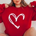 thumbnail image 4 of TIMIFIS Chandails à Col Rond pour Femmes Mode Mignon Imprimé Amour Manches Longues Chandail Décontracté Cœur Chandail Chemises Tenue Valentines Day Femmes - Printemps/été, 4 of 4