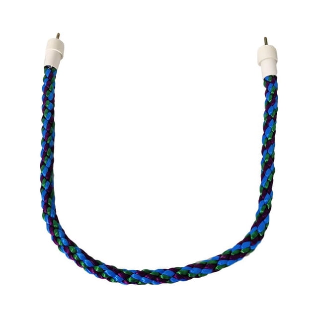 Bird Cage Toy Cotton Rope Bird Perch Curved Bird Cage Rope Perch for Large Medium and Small Parrots Budgies Parakeets