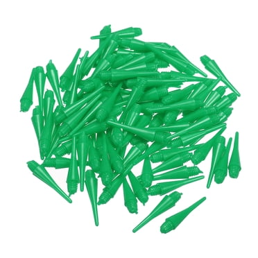 Unique Bargains Embouts de Fléchettes en Plastique, Lot de 100 Embouts de Fléchettes Souples à 2 Fils, Vert