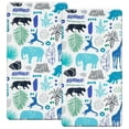 thumbnail image 1 of 2PCS Changing Pad Cover for Baby Breathable and Comfortable Changing Table Sheet with Green Elephant/White Bear Patterns Bassinet Sheets Durable Baby Mattress Cover for Boys Girls, 1 of 7