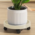 thumbnail image 4 of Wooowa Plant Saucer with Wheels - Thickened Plastic Movable Flower Pot Tray, Water Collection Base for Planters, 4 of 6
