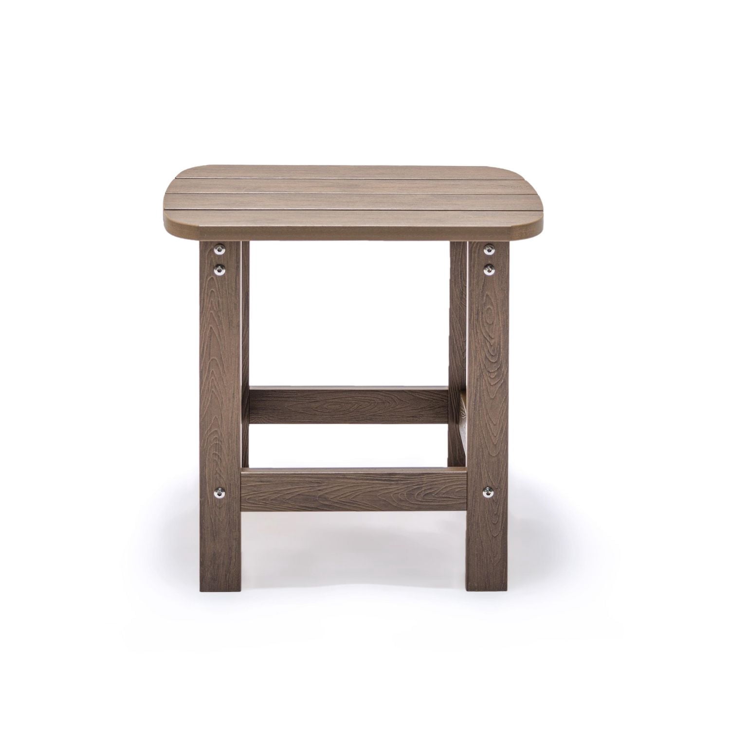 Table d’appoint Tanfly brun, pour usage intérieur et extérieur, en polycarbonate résistant aux intempéries