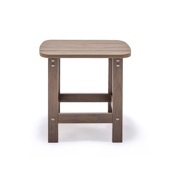 Tanfly Brown Side Table, Indoor & Outdoor Use, Weather-Resistant Polycarbonate