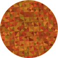 thumbnail image 1 of Ahgly Company Tapis d'Intérieur Lavables en Machine, Carré Transitionnel Néon Orange, Carré de 3', 1 of 7