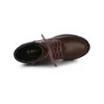 thumbnail image 4 of Unique Bargains Women's Chunky Heel Lace Up Zipper Combat Boots Coffee (Size 8.5), 4 of 7