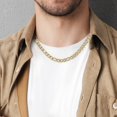 thumbnail image 2 of Collier Chaîne Figaro pour Homme 20 Pouces en Acier Inoxydable Jaune - 8 mm, 2 of 4