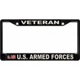 thumbnail image 1 of U.S. Armed Forces Veteran Black License Plate Frame, 1 of 1