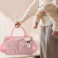 thumbnail image 5 of Diaper Bag For Infant Large Capacity Pockets Wrap Straps For Stroller Pendant Bear Brooch Infant Bottle Diaper Postpartum Infant Pack, 5 of 5