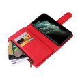 thumbnail image 4 of Case for iPhone 11 Pro Max Cover Zipper Pocket Wallet Case Magnetic Protective - Red, 4 of 5