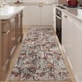 thumbnail image 3 of BERTHMEER 2'x8' Runner Rugs for Hallways Bathroom Bedroom Entryway Entrance Kitchen Abstract Non Slip Washable Modern Contemporary Distressed Indoor Runner Rugs, Multicolor, 3 of 6