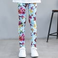 thumbnail image 2 of Kcodviy Enfants Filles Longueur Cheville Filles Survêtements Leggings Imprimé Fleur Classique Leggings Bébé Fille Pantalons Extensibles, 2 of 4
