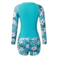thumbnail image 4 of Kcodviy Women 2 Piece Long Guard Long Sleeve Rash Guard with Guard Plus Size Women Built in Bra Swimsuits Short Sleeved Guard Upf 50+ Swim Shirt Guard Shirt with Boyshort Bottom, 4 of 7