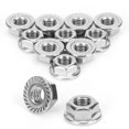 thumbnail image 4 of Flange Nut, Practical Hardware Rust-proof Stainless Steel High Reliability  For Greenhouse Supplies Accessories M8, 4 of 8