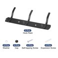 thumbnail image 3 of Unique Bargains 2Pack Black Wall Mounted with 3 Hooks Coat Hook Rack Wall Hanger, 3 of 7