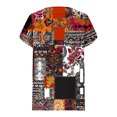 thumbnail image 4 of Ovbmpzd Hauts Rétro pour Femmes Manches Pétales Rouges Smockés d'Été Imprimés Graphiques Blouses Camisoles pour Femmes TG, 4 of 5