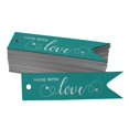 thumbnail image 1 of Inkdotpot Silver Foil Paper Hang Tags Made With Love Text Favor Tags 100 Pieces, 1 of 6