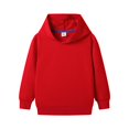 thumbnail image 1 of Zanarzt Chandails à Capuchon pour Enfants Chandail à Manches Longues pour Enfants Chandail à Capuchon Mode avec Poche Appliquée Haut Décontracté Chandail à Capuchon Uni Rouge, 3-4 Ans, 1 of 4