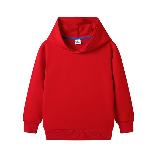 Zanarzt Chandails à Capuchon pour Enfants Chandail à Manches Longues pour Enfants Chandail à Capuchon Mode avec Poche Appliquée Haut Décontracté Chandail à Capuchon Uni Rouge, 3-4 Ans