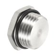 thumbnail image 1 of Unique Bargains 1/2 NPT Mâle Fiche Filetage en Acier Inoxydable Hexagonal Raccord de Douille de Tête avec Joint d'Étanchéité en Caoutchouc, 1 of 5