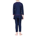 thumbnail image 4 of Sunnyoo Girls Full Cover Swimwear Long Sleeve Rash Guard Pants Hat Bathing Suit, Sizes 2-15, 4 of 7