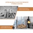 thumbnail image 3 of DORTALA 33'' Firewood Rack W/Removable Kindling Holder, Indoor Outdoor Steel Fireplace Wood Organizer, Easy Set-up Log Storage St, 3 of 9