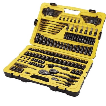 Stanley Ensemble de Douilles Chromées Noires de Qualité Professionnelle, 183 Pcs, SAE/métrique