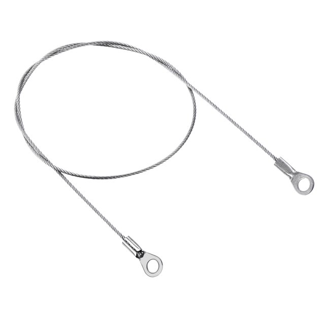 Unique Bargains 1.5mmx50cm Câble de Longe en Acier Inoxydable Câble Terminé 6 Pack