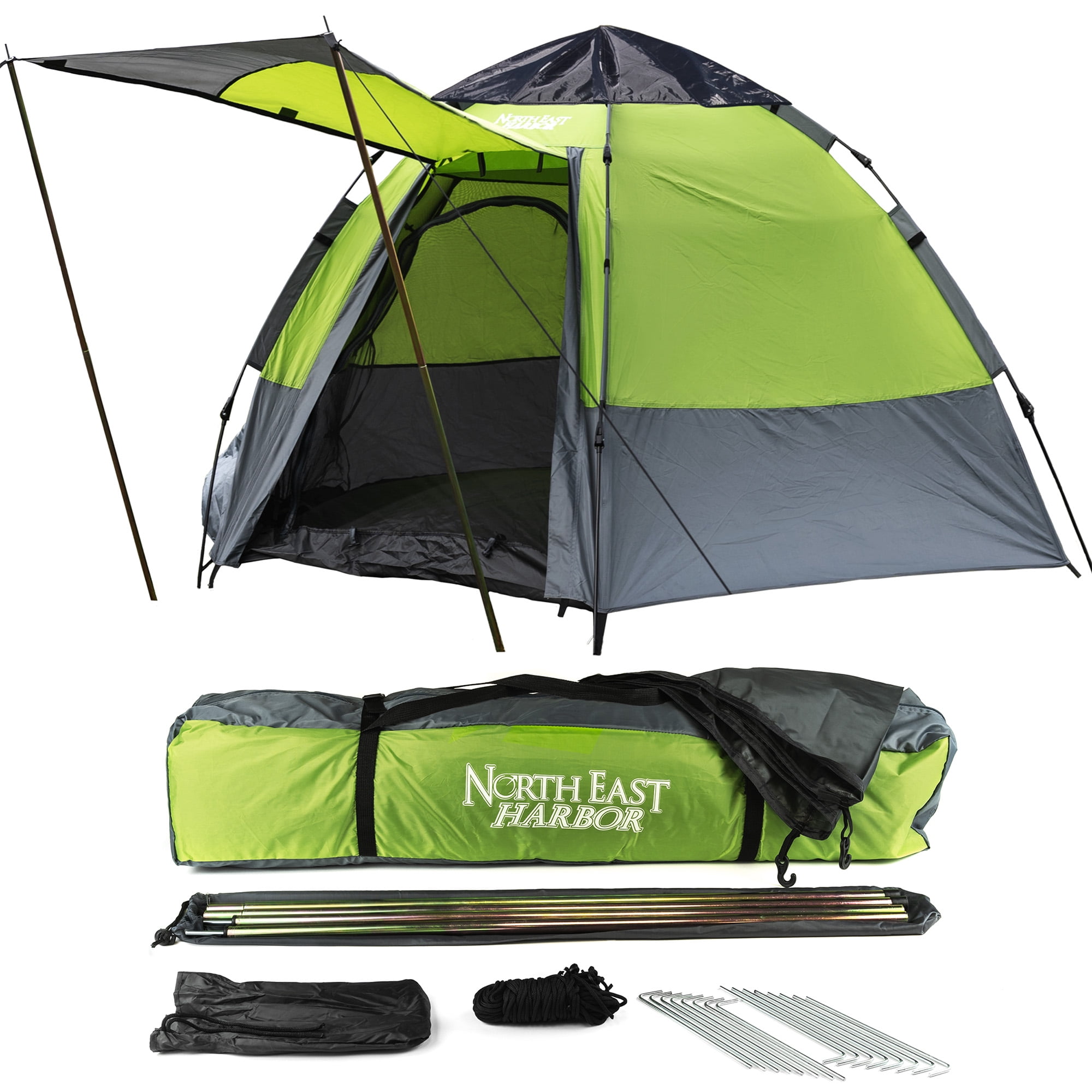 KNOX Instant Tent for Camping Easy Set Up, Easy Pop Up Beach Tent - Spacious Family Tent Pop Up Camping Tent Easy Setup - Portable Instant Tent 4 Person to 5 Person Automatic Tent with Carry Bag