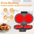 thumbnail image 4 of Electric Heart-Shaped Waffle Maker: Upgraded Fast Double-Side Heating - Nonstick Double-Plate Baker Make 10 Heart Waffles - 5-Level Browning Control & No-Flip Design &Compact for, 4 of 6