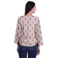thumbnail image 4 of Moomaya Printed Button Placket Full Sleeve Top Round Neck WoMen's Casual Summer Tunic, 4 of 5
