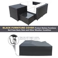 thumbnail image 4 of Gymax 8PCS Cushioned Rattan Patio Conversation Set w/ Side Table Navy Cushion, 4 of 10
