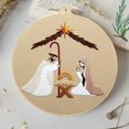 thumbnail image 4 of Wzzjkit Vintage Religious Hand Embroidery Diy Handmades Fabric Material Kit Creatives Needlework Embroidery, 4 of 5