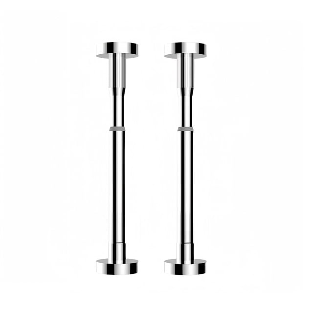 LEFU Stainless Steel Adjustable Kitchen Sink Bracket Support Legs, 35-50cm Height, Silvery, 2 Pcs, for Durable & Easy Setup for Undermount Sinks, Bottom Installation